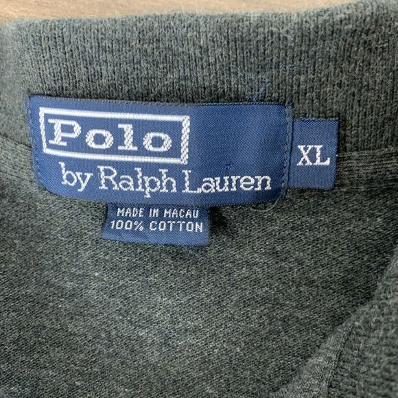 Polo By Ralph Lauren Mens Polo Shirt Size XL Classic Gray Short Sleeve Cotton - Picture 6 of 9